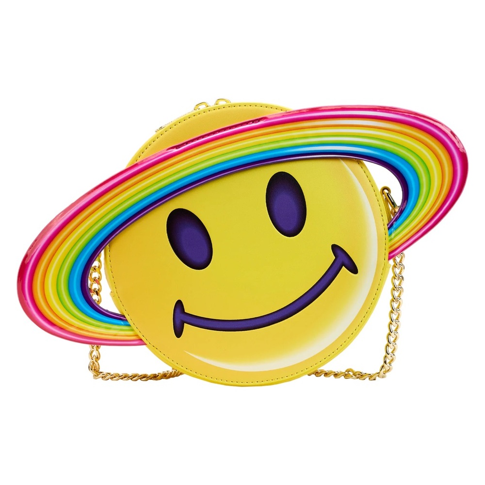 Loungefly Lisa frank Saturn Smiley Crossbody bag NWT